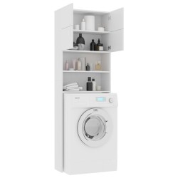 Meuble de machine à laver Blanc 64x25,5x190cm Bois d'ingénierie 