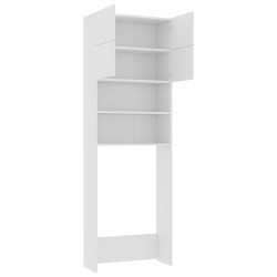 Meuble de machine à laver Blanc 64x25,5x190cm Bois d'ingénierie 