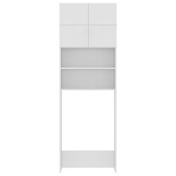 Meuble de machine à laver Blanc 64x25,5x190cm Bois d'ingénierie 