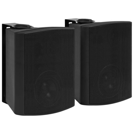 Haut-parleurs stéréo muraux 2 pcs noir intérieur extérieur 120W 