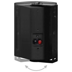 Haut-parleurs stéréo muraux 2 pcs noir intérieur extérieur 120W 