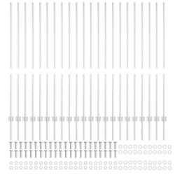 Poteaux de clôture 44 pcs Argent 50 x 1.4 m Acier galvanisé 