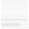 Poteaux de clôture 44 pcs Argent 50 x 1.4 m Acier galvanisé 