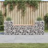 Banc de jardin design gabion 183x41x60,5 cm bois massif douglas 