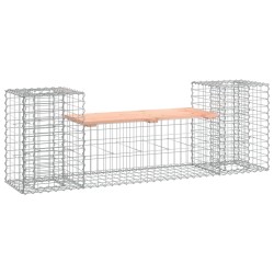 Banc de jardin design gabion 183x41x60,5 cm bois massif douglas 