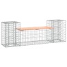 Banc de jardin design gabion 183x41x60,5 cm bois massif douglas 