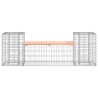 Banc de jardin design gabion 183x41x60,5 cm bois massif douglas 