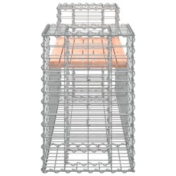 Banc de jardin design gabion 183x41x60,5 cm bois massif douglas 