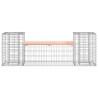 Banc de jardin design gabion 183x41x60,5 cm bois massif douglas 