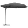 Parasol d'extérieur avec poteau en acier 300 cm Anthracite 