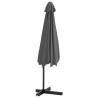 Parasol d'extérieur avec poteau en acier 300 cm Anthracite 
