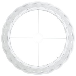 Abat-jour blanc Ø40x26 cm osier 