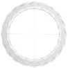 Abat-jour blanc Ø40x26 cm osier 