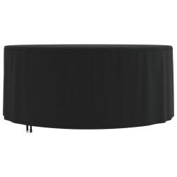 Housse de salon de jardin rond noir Ø 182x71 cm oxford 420D 