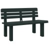 Banc de jardin vert 110x52x71 cm polypropylène 