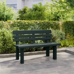 Banc de jardin vert 110x52x71 cm polypropylène 