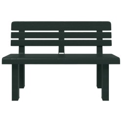 Banc de jardin vert 110x52x71 cm polypropylène 