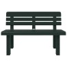Banc de jardin vert 110x52x71 cm polypropylène 
