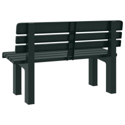 Banc de jardin vert 110x52x71 cm polypropylène 