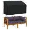 Housse de banc 3 places noir 165x70x65/94 cm oxford 420D 