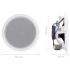 Haut-parleurs muraux et de plafond intégrés 2 pcs 120 W 