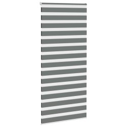 Store zèbre gris foncé largeur du tissu 105,9 cm polyester 