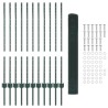 Kit de clôture de jardin en grillage à poules Ensemble de 2 Vert 