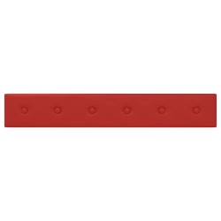 Panneaux muraux 12 pcs Bordeaux 90x15 cm Similicuir 1,62 m² 