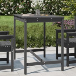 Table de jardin gris 121x82,5x110 cm bois massif de pin 