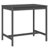 Table de jardin gris 121x82,5x110 cm bois massif de pin 