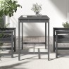 Table de jardin gris 121x82,5x110 cm bois massif de pin 