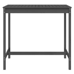 Table de jardin gris 121x82,5x110 cm bois massif de pin 