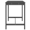 Table de jardin gris 121x82,5x110 cm bois massif de pin 