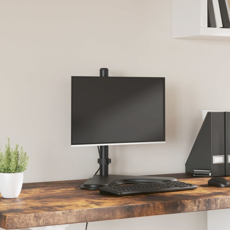Support de moniteur noir acier VESA 75/100 mm 