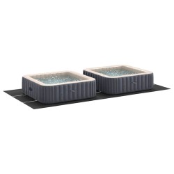 Housse de Piscine Rectangulaire Noire Polyéthylène 640 x 321 cm 
