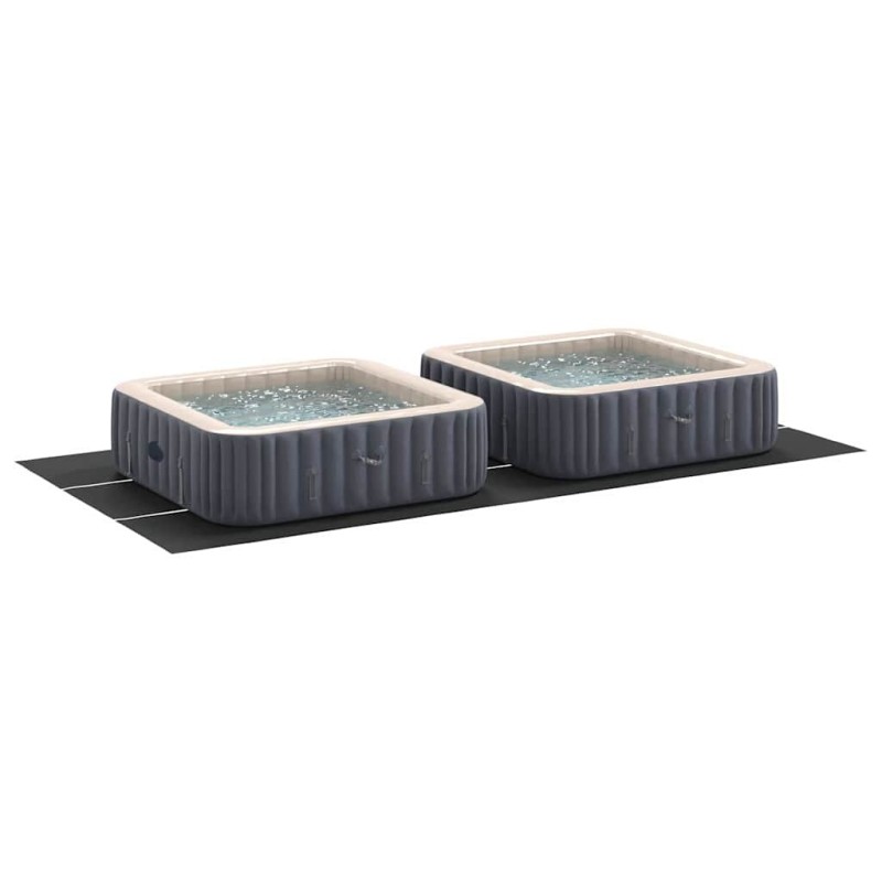 Housse de Piscine Rectangulaire Noire Polyéthylène 640 x 321 cm 