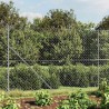 Clôture à mailles losangées avec ancrage argenté 1,6x10 m 