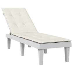 Coussin de chaise longue crème mélangé (75+105) x 50 x 4 cm 