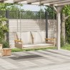 Balancelle avec coussins beige 109x62x40 cm résine tressée 