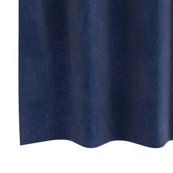 Rideaux occultants avec œillets 2 pcs en velours bleu foncé 