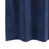 Rideaux occultants avec œillets 2 pcs en velours bleu foncé 