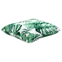 Coussins de canapé lot de 4 motif de feuilles 40x40 cm tissu 