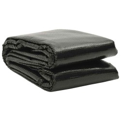 Couverture de piscine Noir 400 x 200 cm PE 