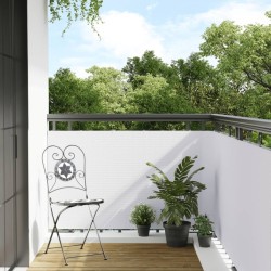 Paravent de balcon blanc 300x80 cm résine tressée 