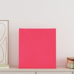 Sacs en papier 50 pcs avec poignées rose 45x17x48 cm 