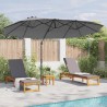 Parasol cantilever de jardin Anthracite 372 x 198 x 253 cm 