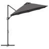 Parasol cantilever de jardin Anthracite 372 x 198 x 253 cm 