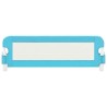 Barrière de sécurité de lit d'enfant Bleu 120x42 cm Polyester 