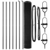 Euro Grill avec 7 poteaux 1,5 x 10 m en acier galva gris 