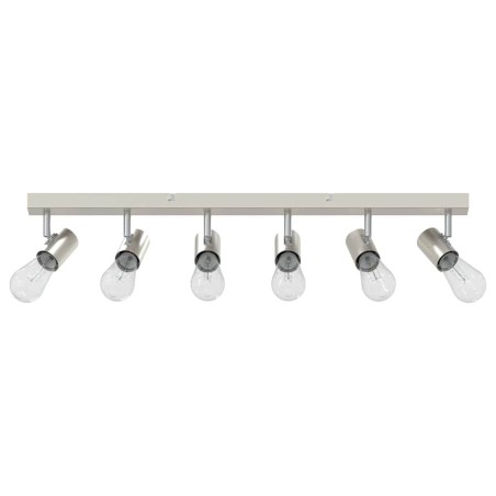 Projecteur de plafond 6 voies ajustable en nickel brossé E27 